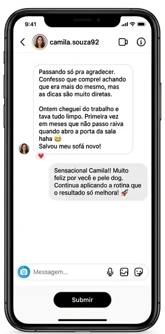 Conversa ilustrativa sobre rotina de treino