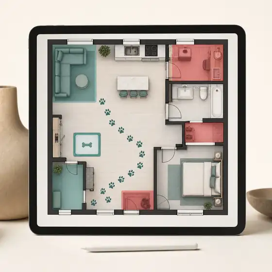 Mockup do Mapa do Apartamento Sem Xixi
